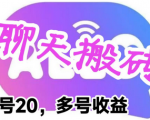 单号日入30！快速赚钱当天见效益！聊天平台搬砖项目让你赚个盆满钵满！