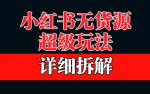 轻松实现月入W+，小红书无货源玩法，看完就能上手销售引爆收入！