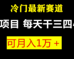 冷门且赚钱的副业项目，易落地上手没难度！小白零基础也可以附教程软件！