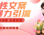 暴力引流新玩法，引流型文案让文字变现更简单！一个新手必知的变现渠道！
