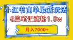 探秘小红书商单新玩法！8篇笔记涨粉破万，几分钟轻松写就，月入过万！
