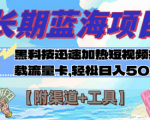 利用黑科技快速提升视频热度，实现每日500+流量收益蓝海项目
