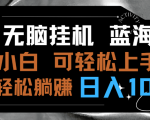 独家零基础必看！无脑挂机蓝海项目，轻松日赚1000+！