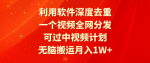 利用软件深度去重，让一个视频风靡全网，轻松月入1W+，可过中视频计划