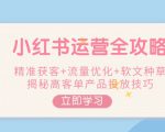 小红书运营全能指南：如何精准获客、优化流量并实现高效投放