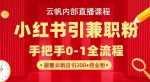 云帆独家直播课：从小红书引流到兼职收入，日引500+，月入突破W
