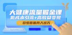 大健康流量暴利课：低成本引流+高收益变现，轻松日引百粉月入过万！