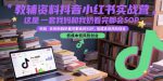 零成本创业秘籍：我妈和奶奶都能学会的抖音小红书实战营！